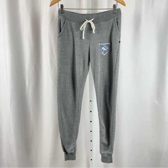Pennant Small Embroidered Wolves Collegiate Jogger Sweats Sweatpants Casual - Picture 1 of 5